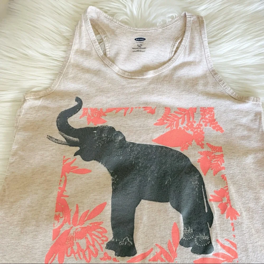 Old Navy Girls Tank Top with an Elephant